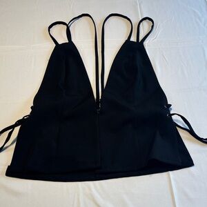 BCBGMaxAzria Black Strappy Top